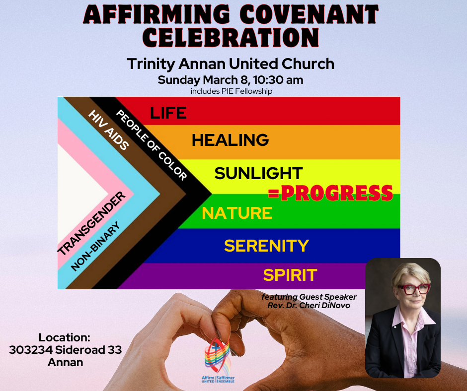 Event image Celebration of AFFIRM UNITED designation & Guest Speaker Rev. Dr. Cheri DiNovo